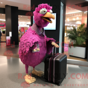Magenta Ostrich mascot...