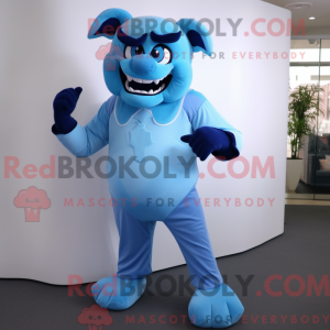 Máscara Sky Blue Devil com...