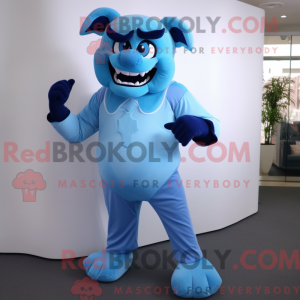 Sky Blue Devil mascot...