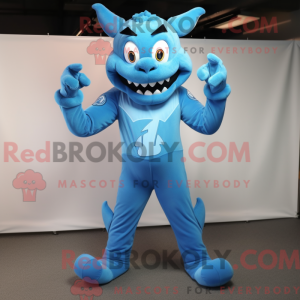 Sky Blue Devil mascot...