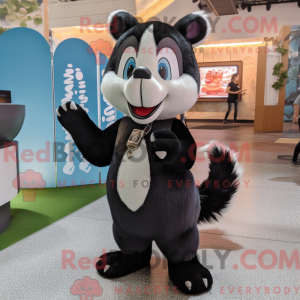 Black Skunk mascot costume...