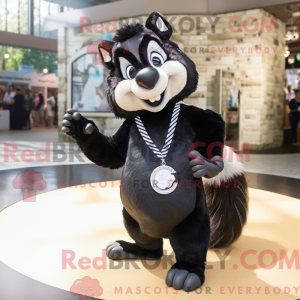 Black Skunk mascot costume...