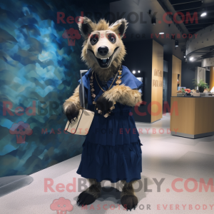 Navy Hyena mascot costume...