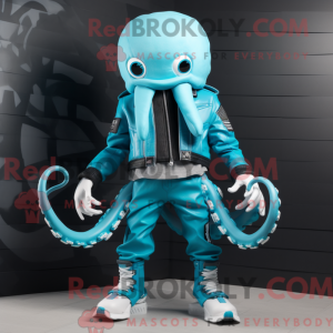 Cyan Kraken máscara de...