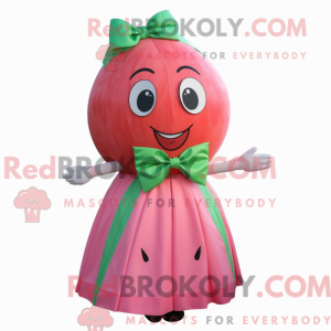 Pink vandmelon maskot...