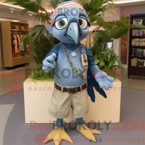 Olive Blue Jay Maskottchen...