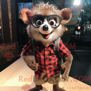 Rust Aye-Aye maskot kostume...