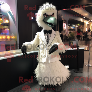 Hvit Emu-maskotdraktfigur...