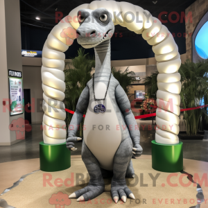 Gray Brachiosaurus mascot...