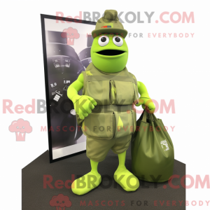 Lime Green Grenade mascot...