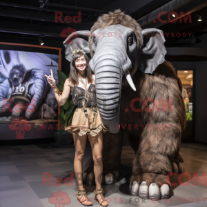 Sølv Mammoth maskot kostume...