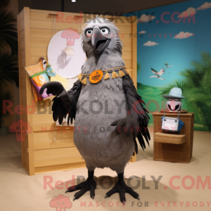 Gray Crow mascot costume...