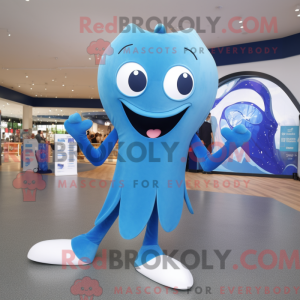 figura azul da máscara de...