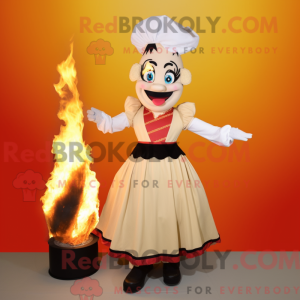 Kremowa maskotka Fire Eater...