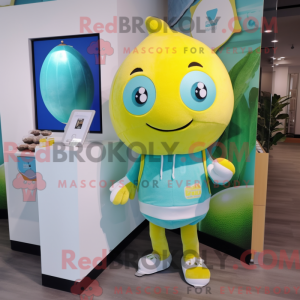 Cyan Lemon maskot kostume...