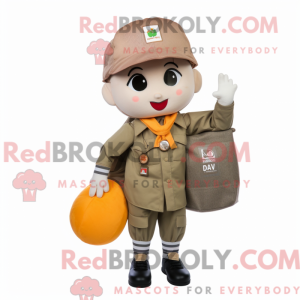 Apricot mascot costume...