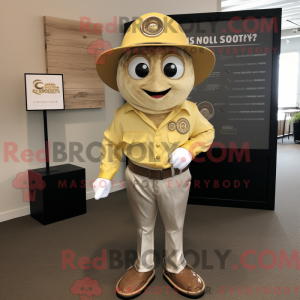 Gold Oyster mascot costume...