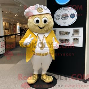 Gold Oyster mascot costume...
