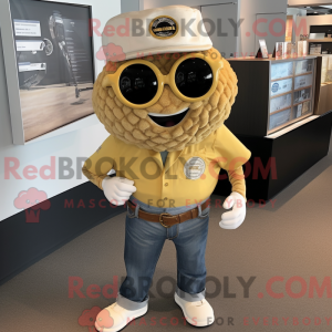 Gold Oyster mascot costume...