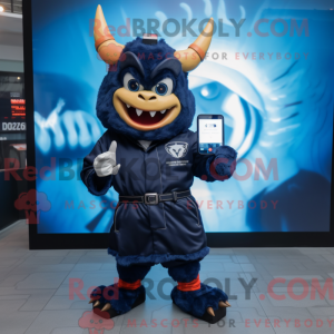 Navy Demon mascot costume...