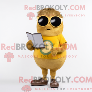 Gold Kiwi mascot costume...