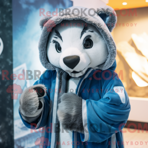 Blue Badger maskot kostume...