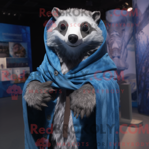 Blue Badger mascot costume...