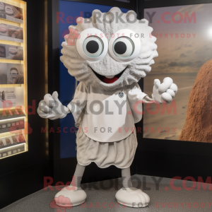 Sølv østers maskot kostume...