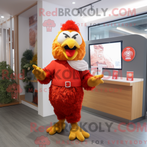 Red Fried Chicken mascot...
