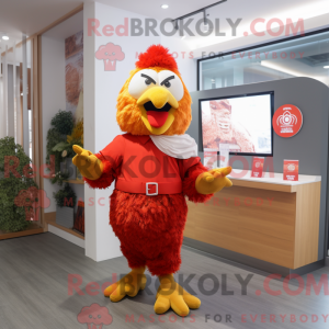 Red Fried Chicken mascotte...