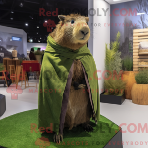 Oliven Capybara maskot...