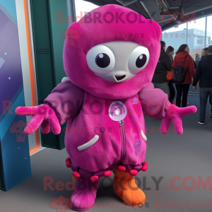 Magenta Octopus mascot...