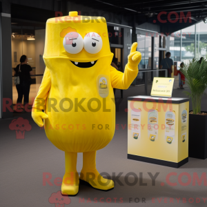 Personaggio mascotte giallo...