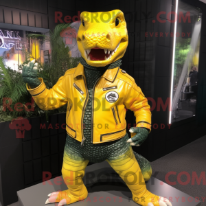 Yellow Crocodile mascot...