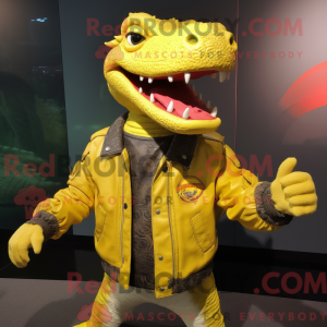Yellow Crocodile mascot...