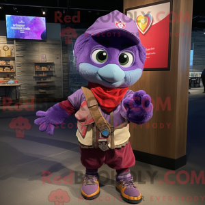 Purple Heart mascot costume...