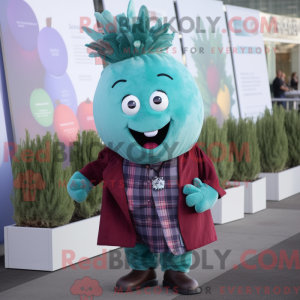 Teal Beet mascot costume...