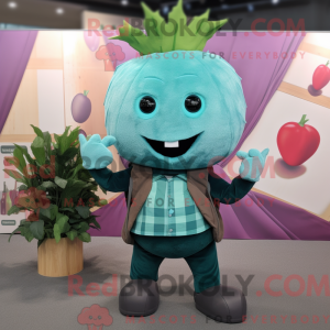 Teal Beet mascot costume...