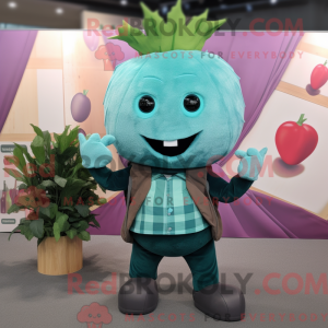 Teal Beet mascottekostuum...