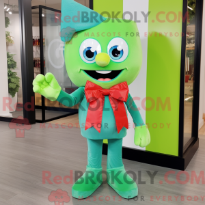 Grøn Candy Box maskot...