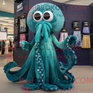 Postava maskota Teal Kraken...