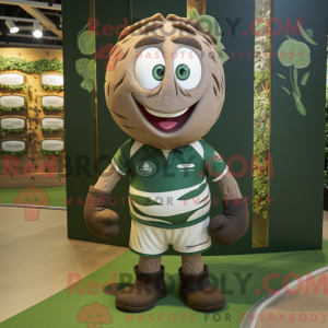 Olive Rugby Ball mascot...