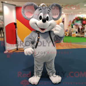 Grijze muis mascottekostuum...