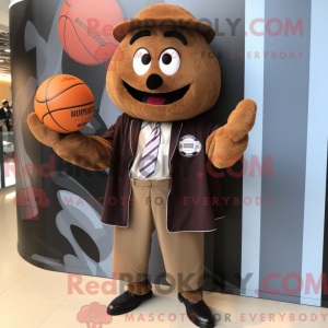 Brun Basketball Ball maskot...