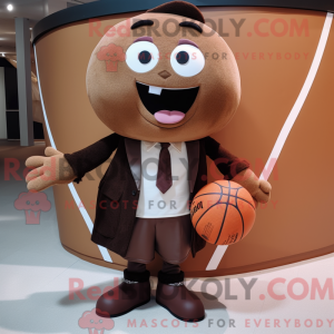 Brun Basketball Ball maskot...