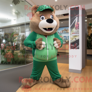 Green Beaver maskot kostume...