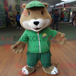 Green Beaver maskot kostume...