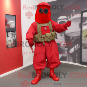 Red Para Commando mascot...