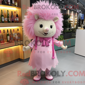 Pink Hedgehog maskot...