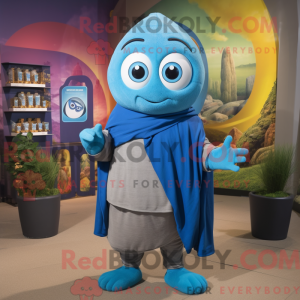 Blue Doctor mascot costume...